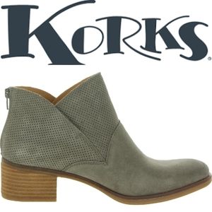 Korks Maldon Grey Suede Booties